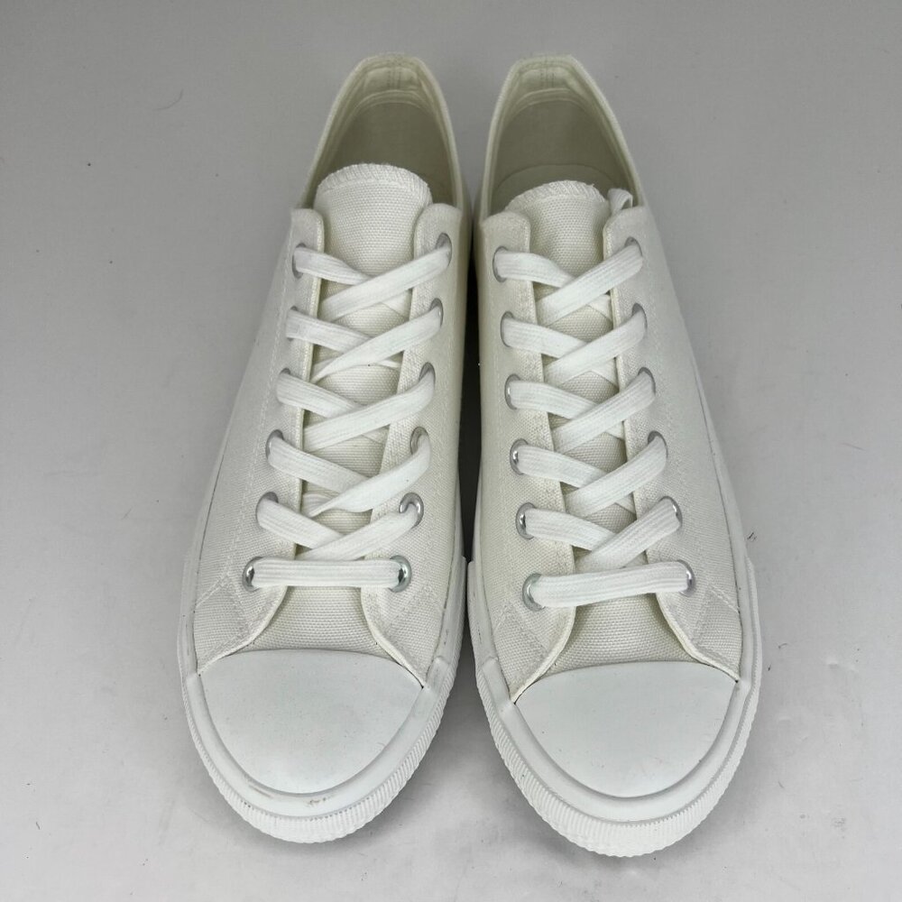 CG2B Womens Gage White Fabric Low Top Lace Up Casual Size 10 M Sneakers - Picture 4 of 10